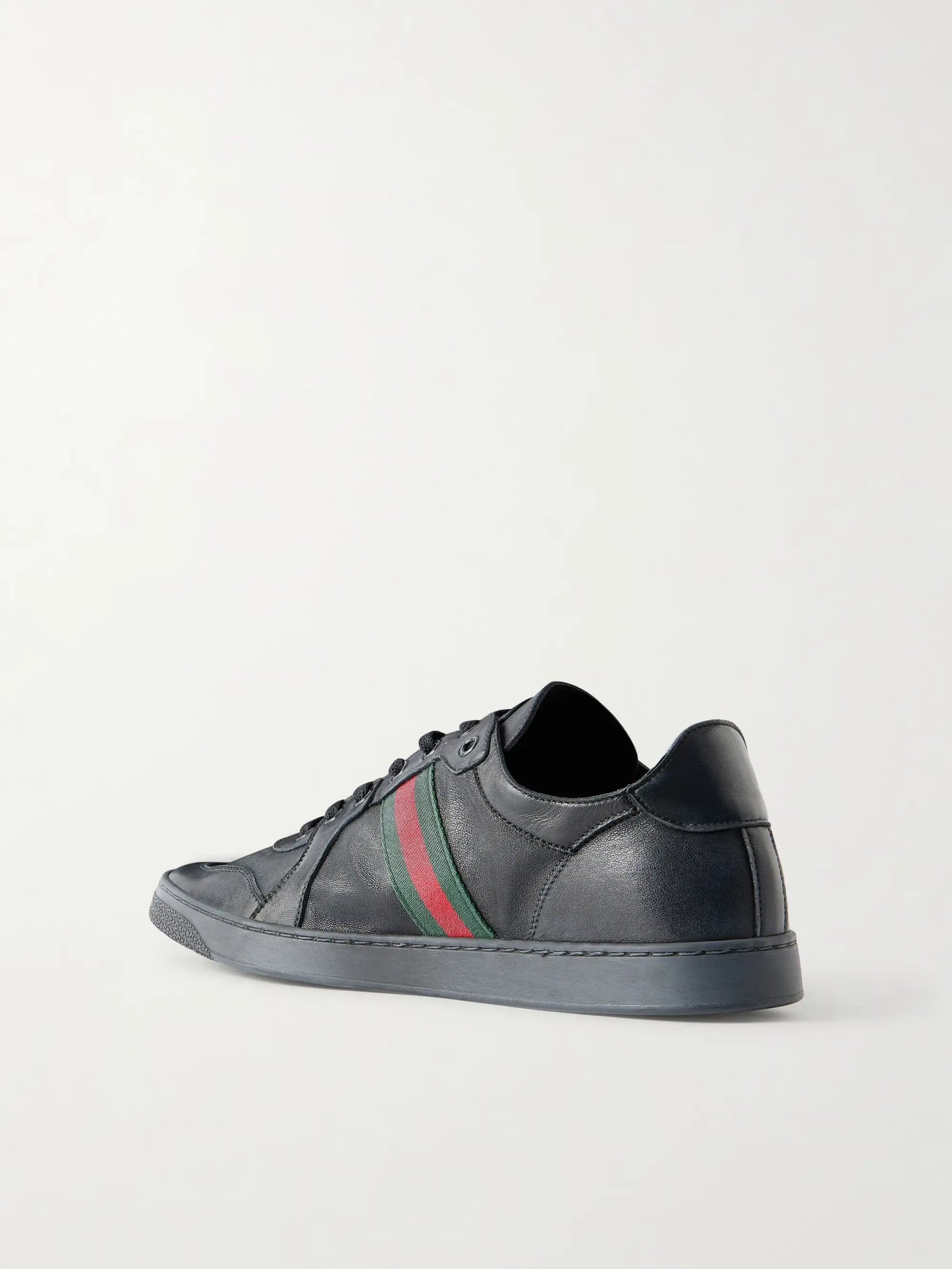 Gucci Coda Webbing-Trimmed Leather Sneakers