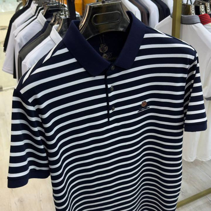 Loro Piana Procida Stripe Polo