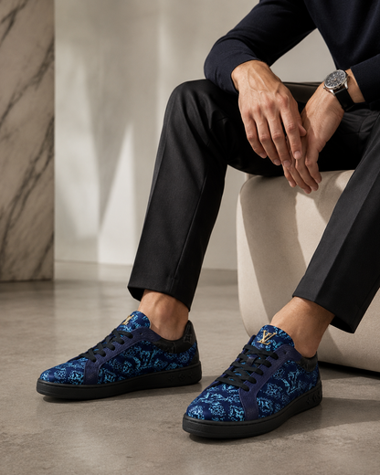Louis Vuitton Cobalt Print Sneaker