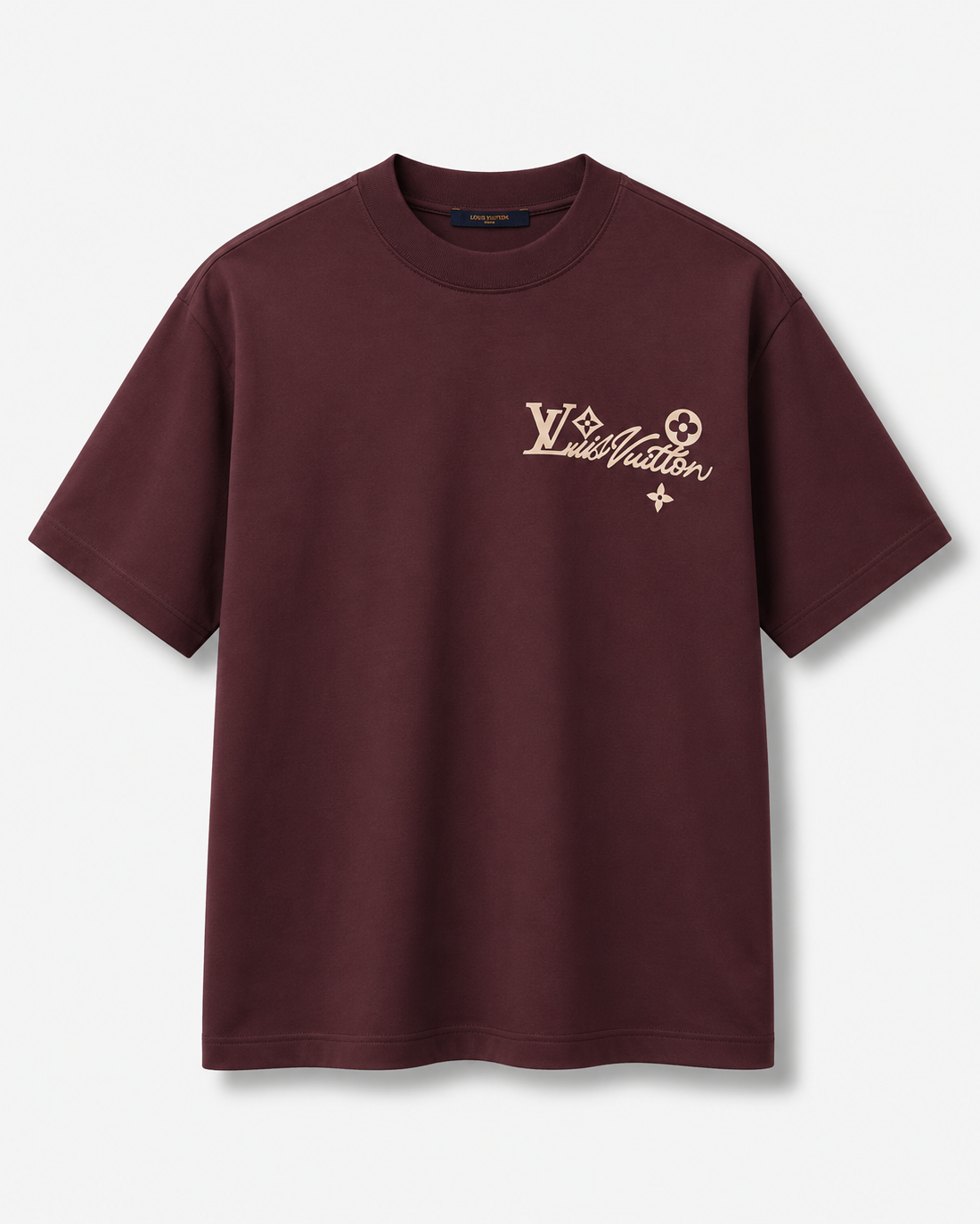 Burgundy Logo Tee Louis Vuitton