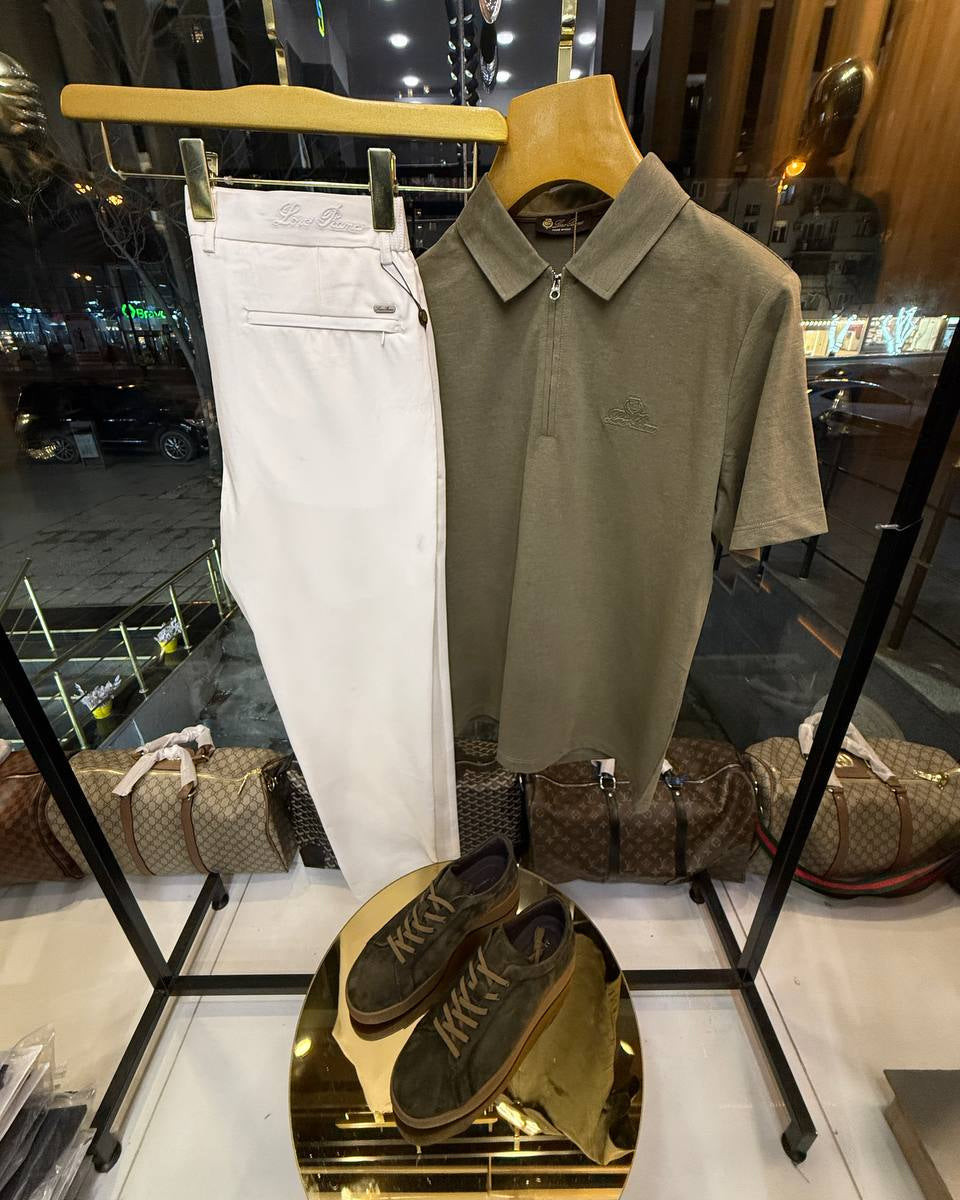 Loro Piana Otranto Zip Polo