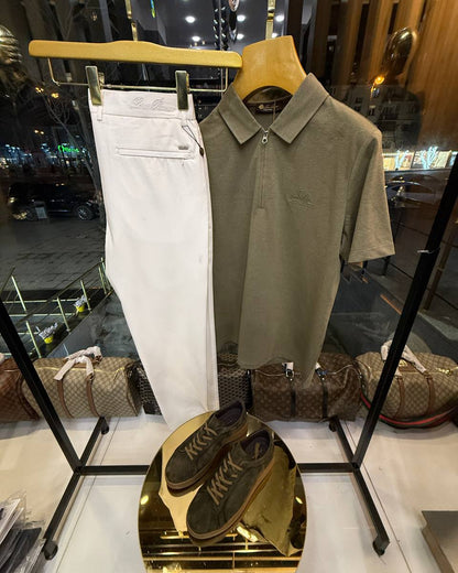 Loro Piana Otranto Zip Polo