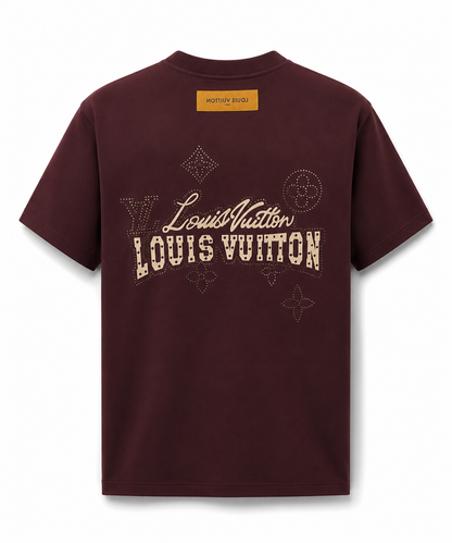 Burgundy Logo Tee Louis Vuitton
