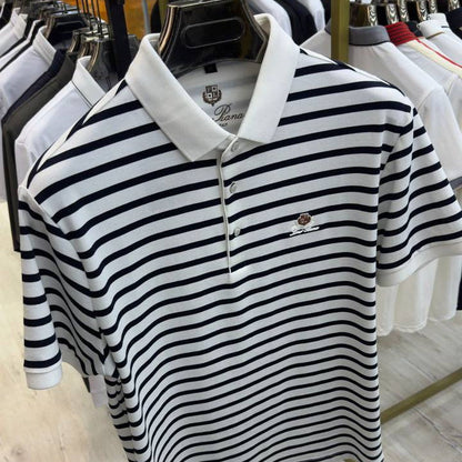 Loro Piana Procida Stripe Polo