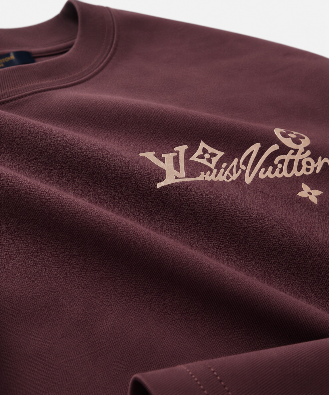 Burgundy Logo Tee Louis Vuitton