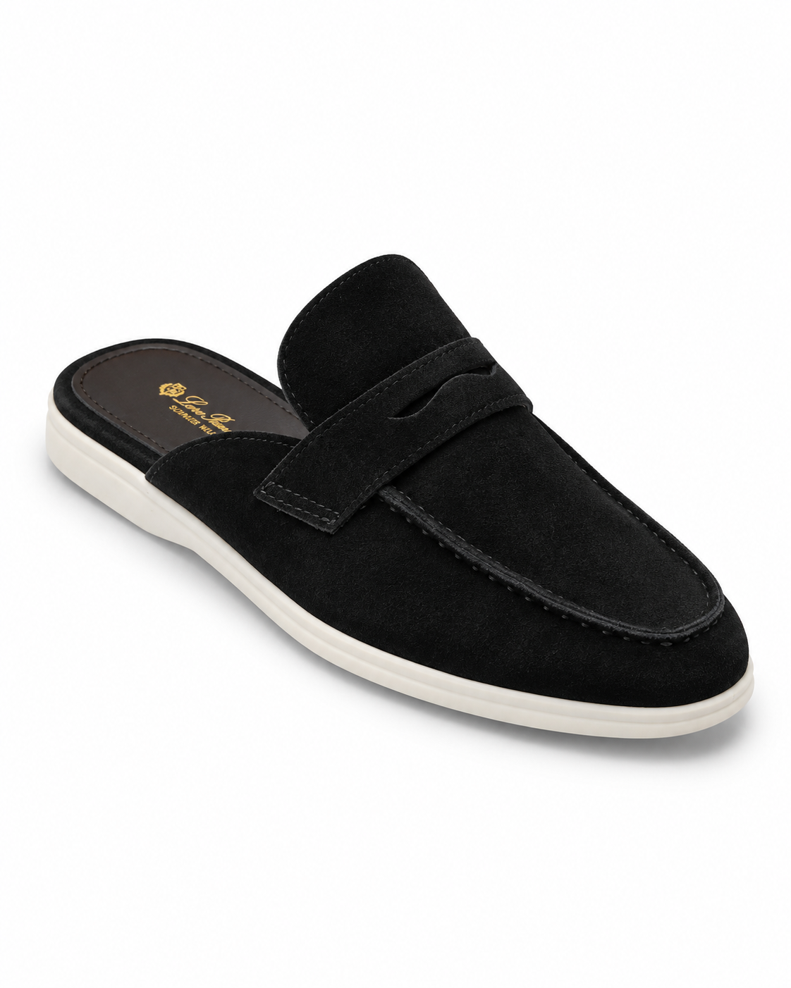Loro Piana Trapani Suede Mule Loafer