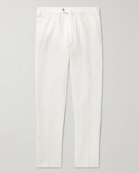 Loro Piana Carlo Straight-Leg Linen Trousers
