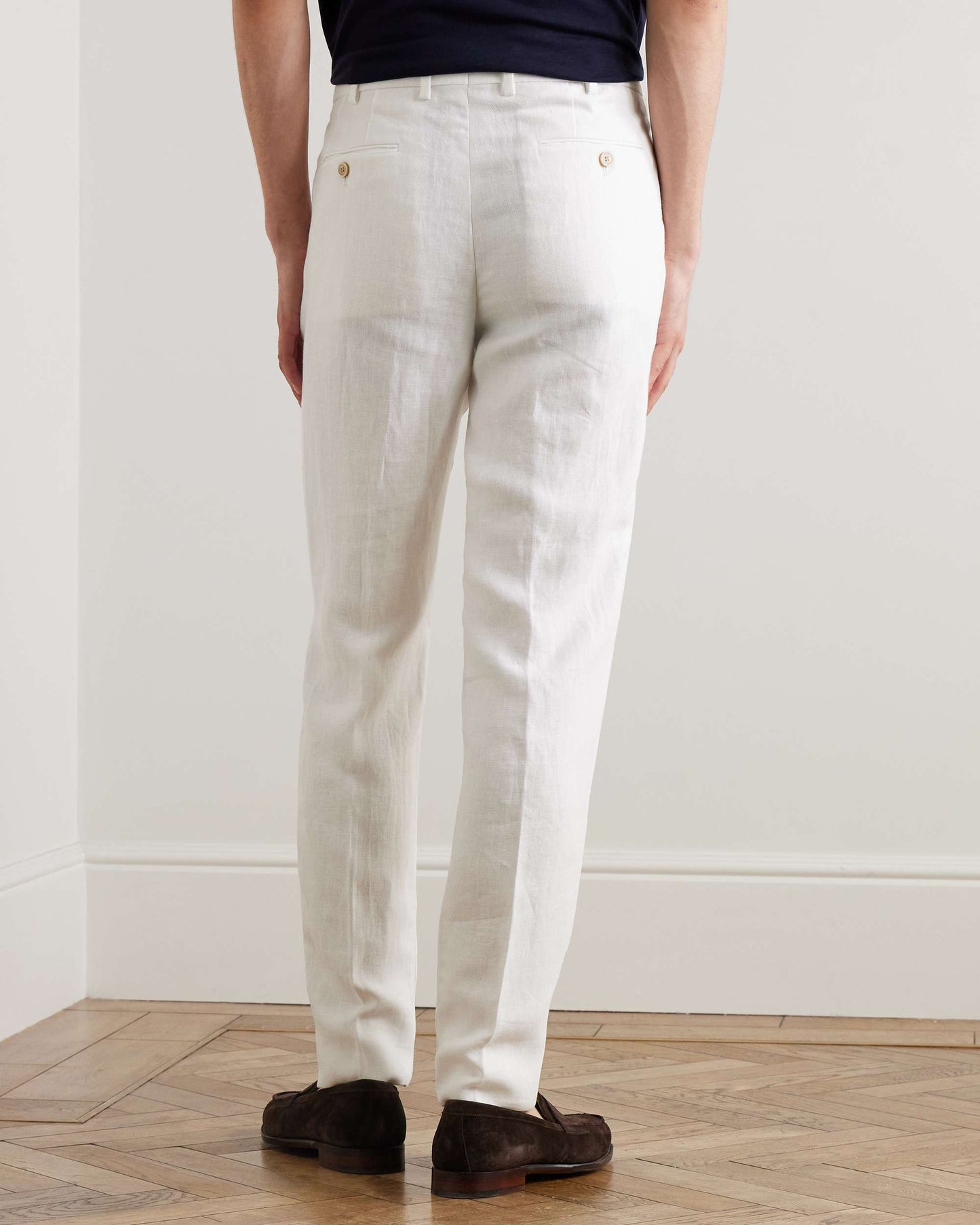 Loro Piana Carlo Straight-Leg Linen Trousers