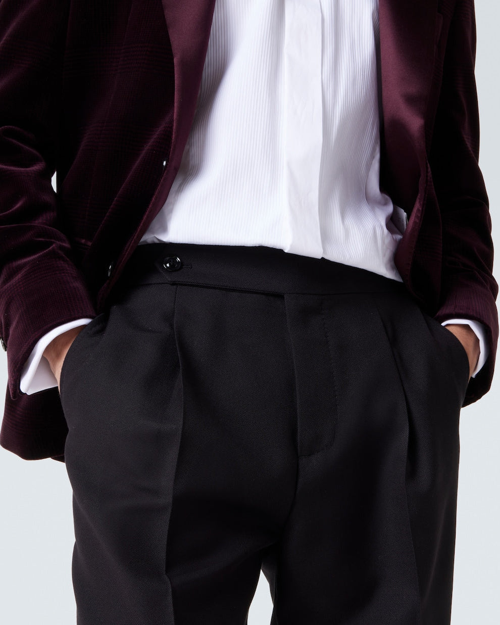 Brunello Cucinelli Silk, wool, and mohair suit pants