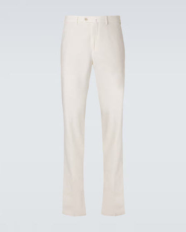 Loro Piana Carlo cotton-blend straight pants