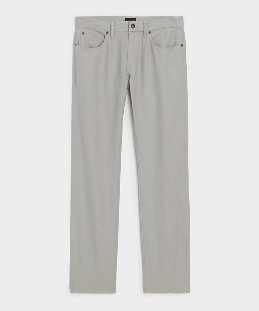 Slim 5-Pocket Linen Pant