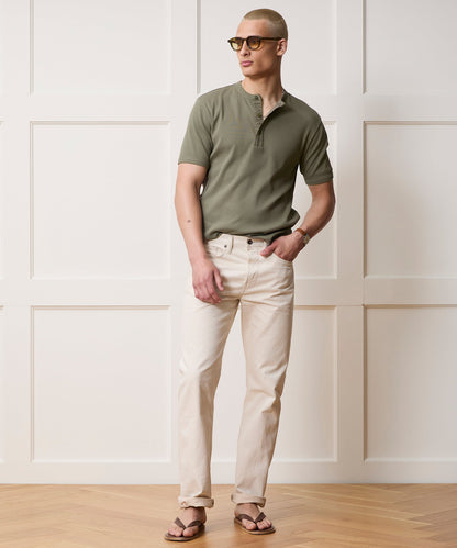 Ribbed Cotton Henley