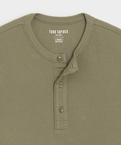 Ribbed Cotton Henley