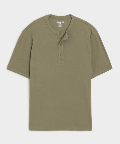 Ribbed Cotton Henley