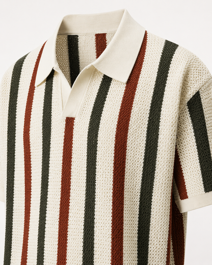 Brunello Cucinelli Resort Knit Stripe Polo