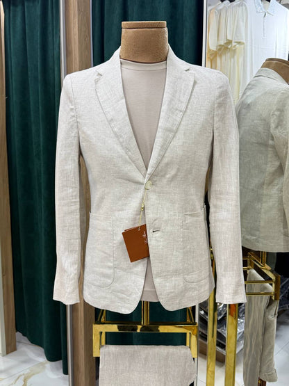 Loro Piana Sartoria Ecru Blazer