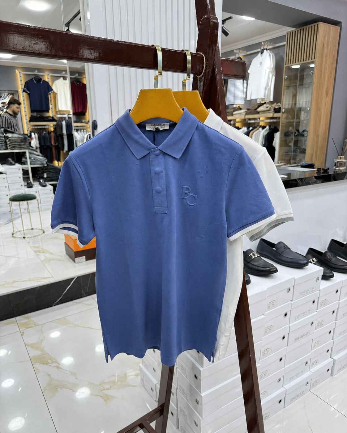 Brunello Cucinelli Cinque Terre Piqué Polo