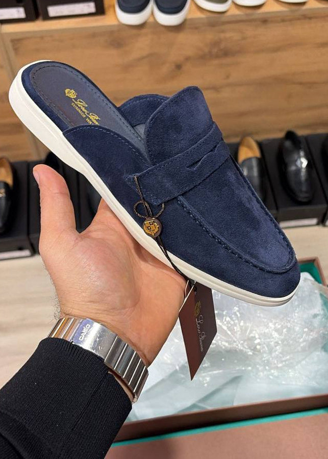 Loro Piana Trapani Suede Mule Loafer
