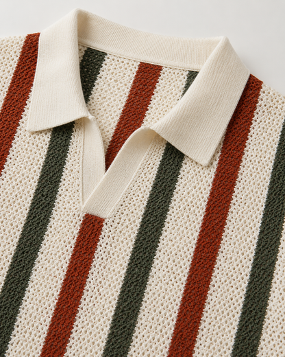 Brunello Cucinelli Resort Knit Stripe Polo