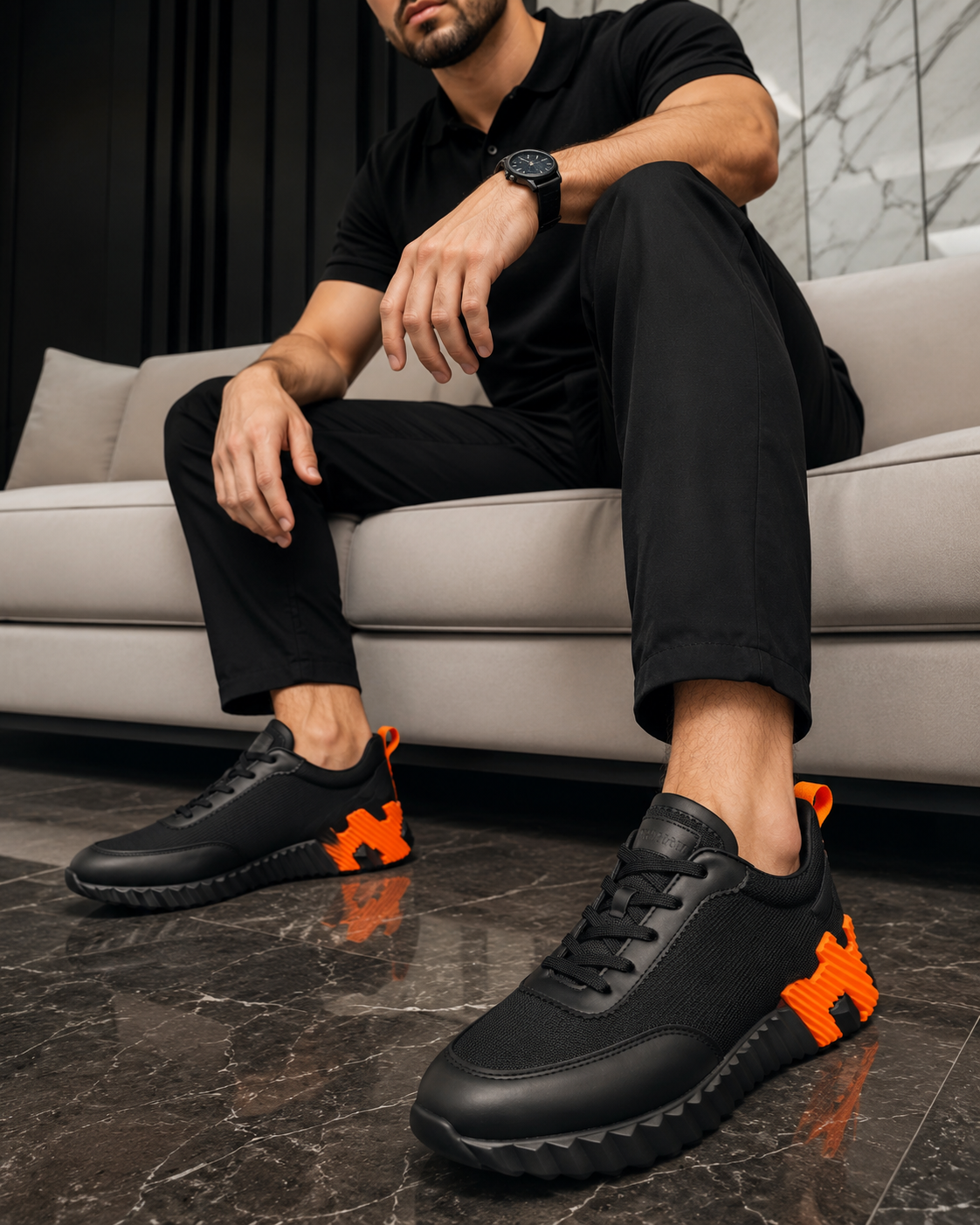 Hermès Black Trail Sneaker