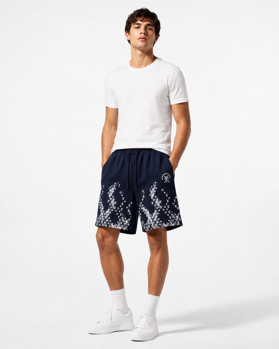 Louis Vuitton Navy Fade Track Short