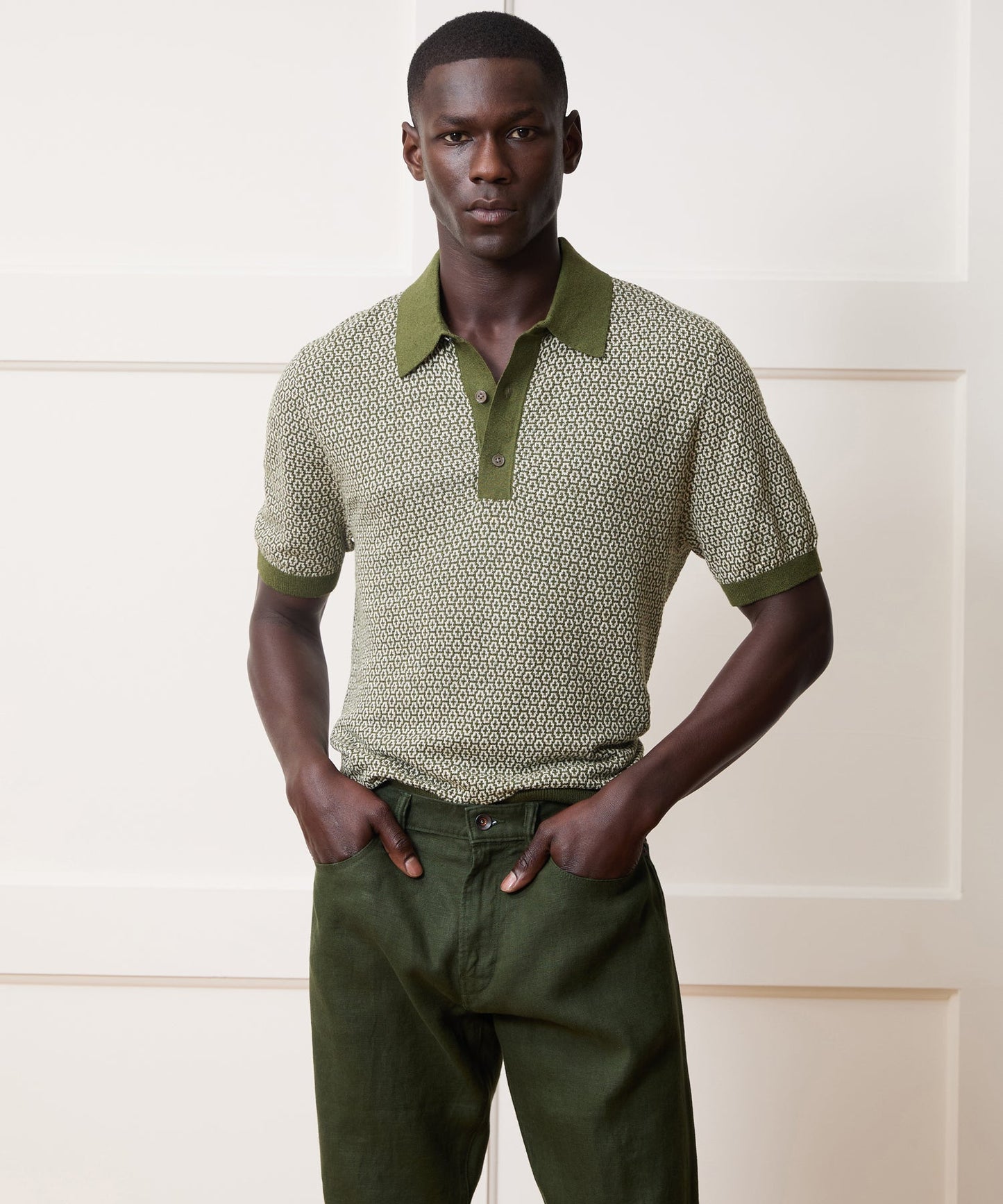 Joshua Sweater Polo (earthbound) — old money style, quiet luxury menswear