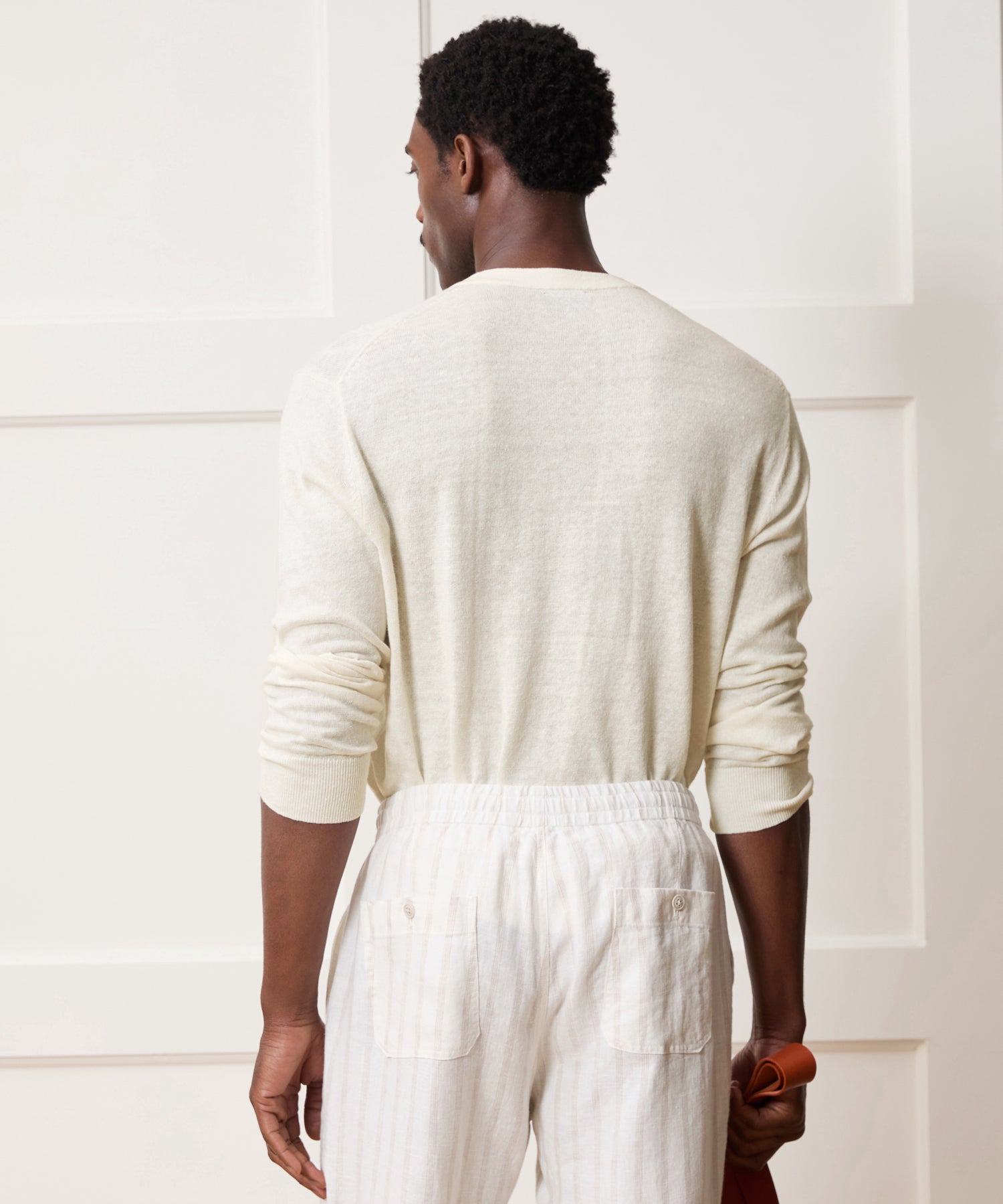 Linen-Cotton Henley Sweater — old money style, quiet luxury menswear