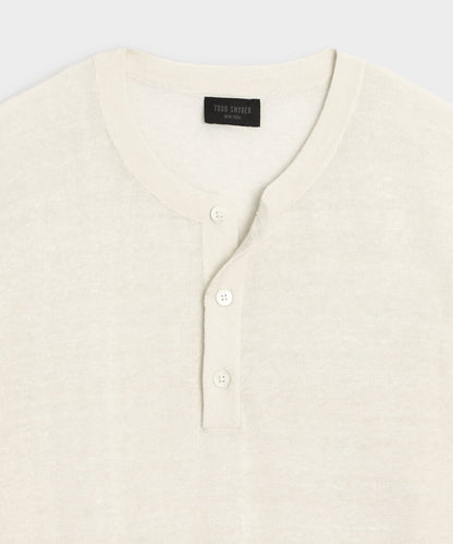 Linen-Cotton Henley Sweater — old money style, quiet luxury menswear