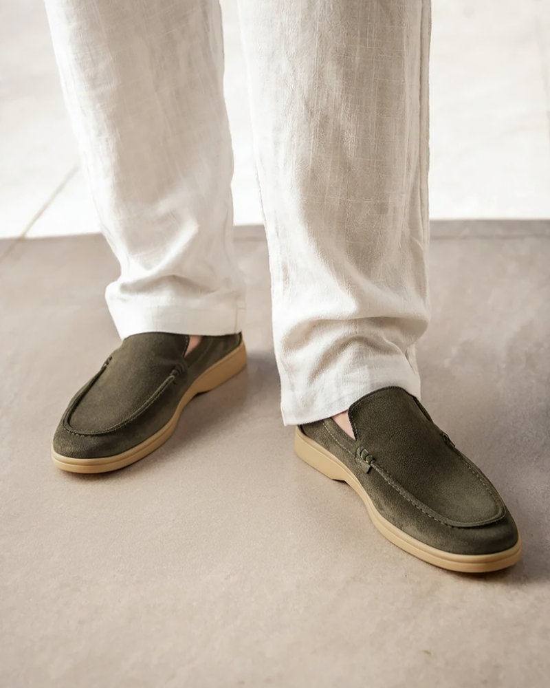 Old Money Premium Suede Loafers (brown) — old money style, quiet luxury menswear