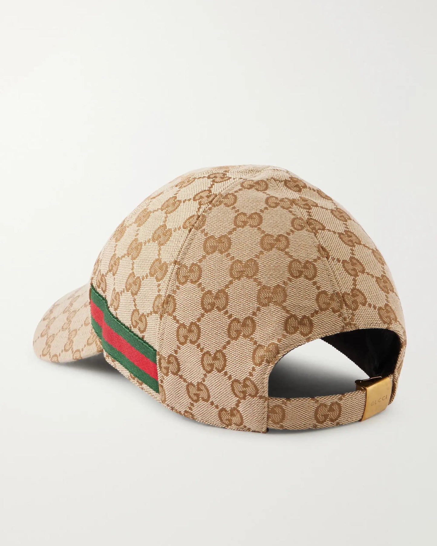 GUCCI Webbing-Trimmed Logo-Jacquard Canvas Cap