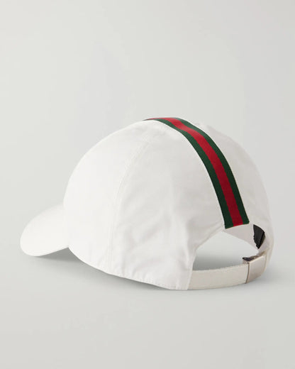 GUCCI Antonine Webbing-Trimmed Cotton-Blend Twill Baseball Cap