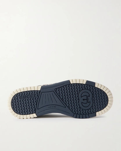 Gucci Re-Web Suede and Webbing-Trimmed Canvas and Leather Sneakers