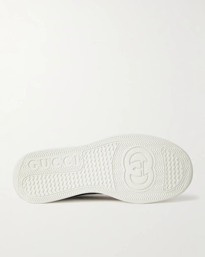 Gucci Monogrammed Coated-Canvas and Leather Sneakers