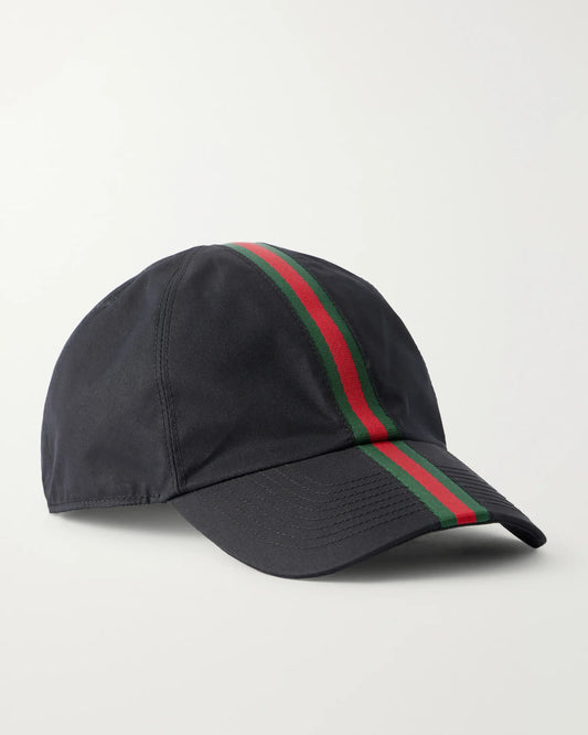 GUCCI Antonine Webbing-Trimmed Cotton-Blend Twill Baseball Cap