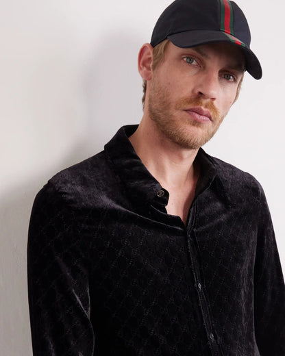 GUCCI Antonine Webbing-Trimmed Cotton-Blend Twill Baseball Cap